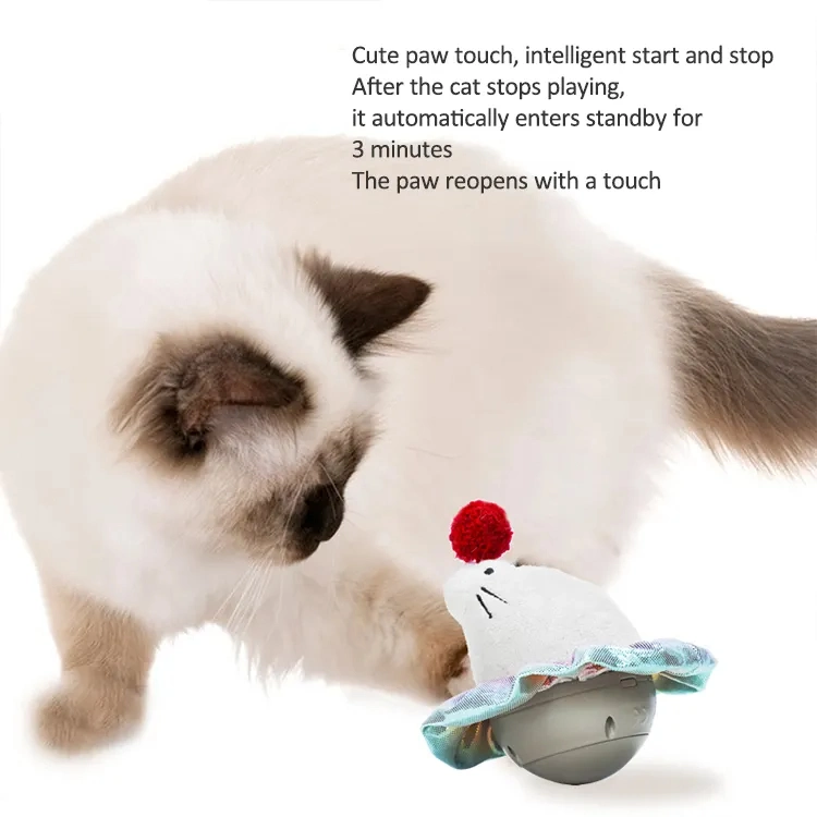Smart Pet Toy Mouse Shape Tumbler Rotating Laser Interactive Cat Toy