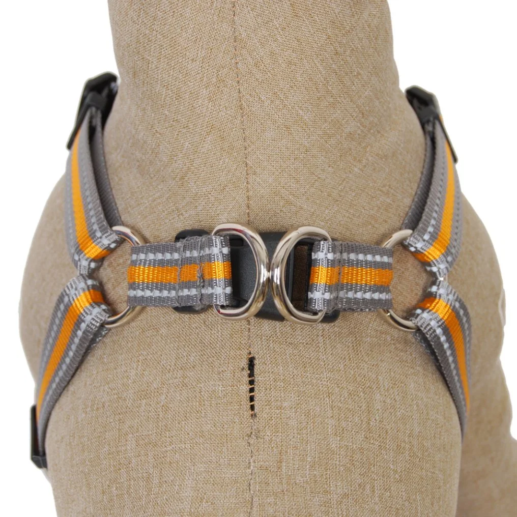 2024 No Pull Safety Orange Reflective Pet Dog Harness Dog Collar Leash