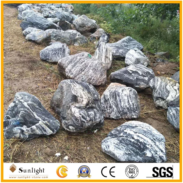 Natural Sea Wave Stone Ornamental Rock for Landscaping, Yard, Garden Decoration