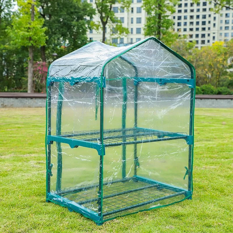 2 Tiers Portable Garden Greenhouse Indoor Outdoor PVC Cover Garden Mini Greenhouse