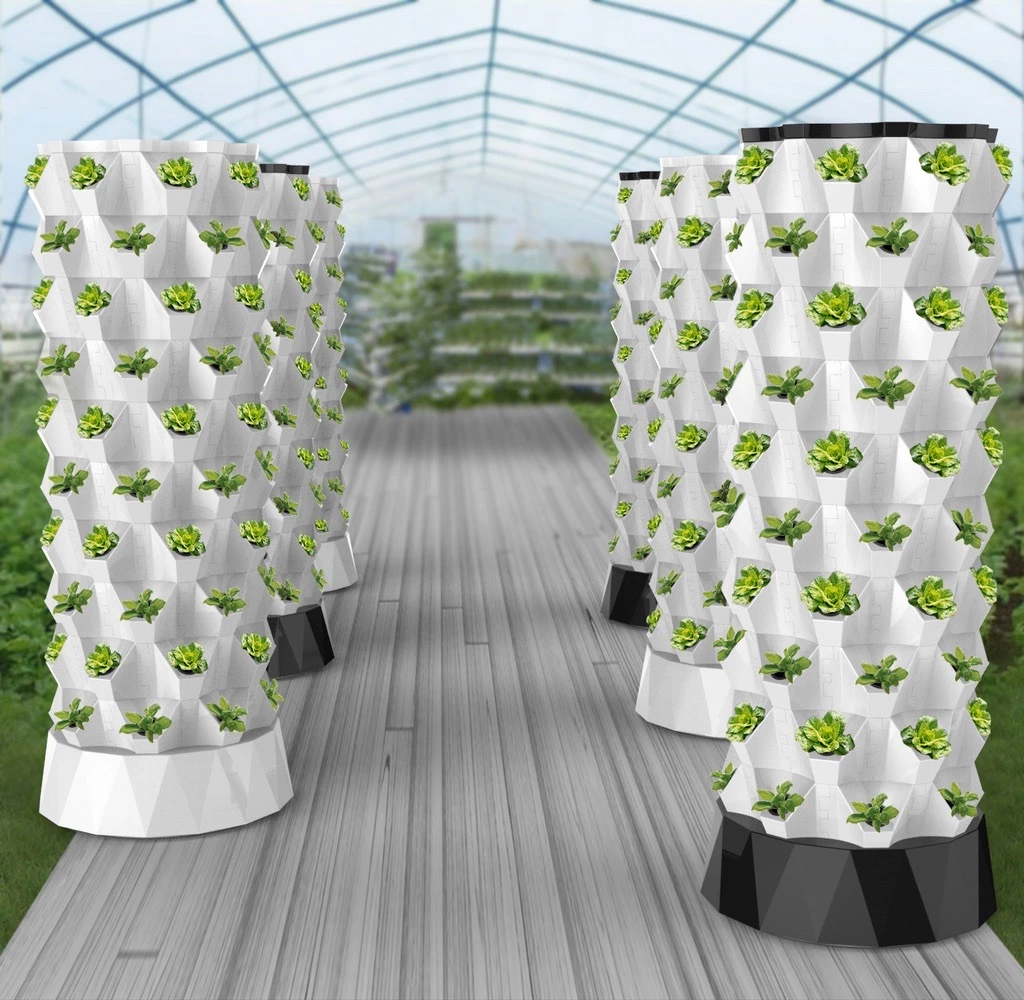 Automated Aeroponics Indoor Tower Garden with LED Grow Lights