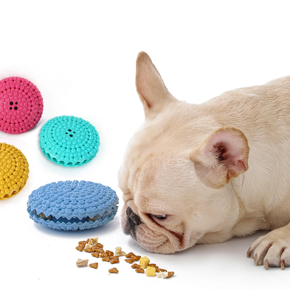 Factory Wholesale Pet Leaking Ball Toy Elastic Soft Rubber TPR Dog Molar Teeth Cleaning Leaking Feeder Chewing Toy