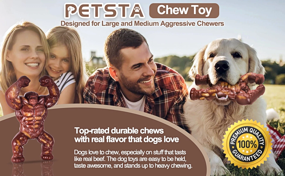 Indestructible Aggressive Chewers, Extreme Tough Dog Toys for Large Dogs