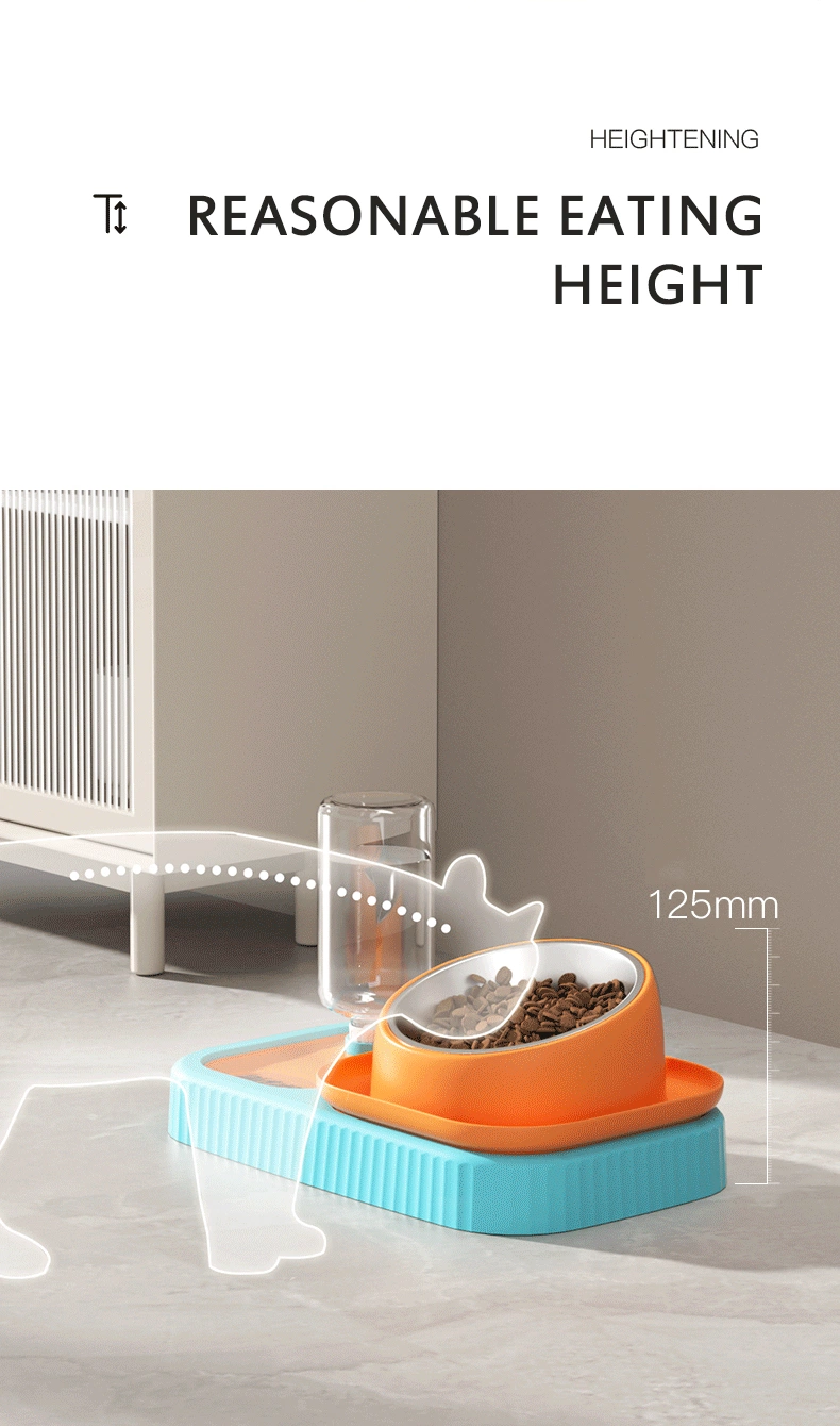 Pet Drinking ABS Cat Dog Water Food Bowl Feeder Pet Bowl