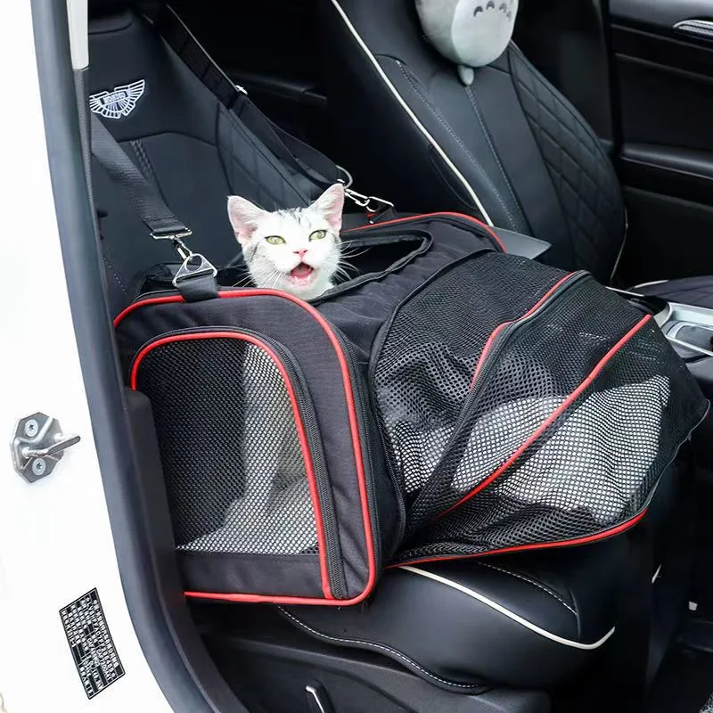 The New Cat Bag Can Be Extended to Go out Portable Portable Cat Bag Foldable Pet Bag Expansion Dog Bag Breathable Cat Cage