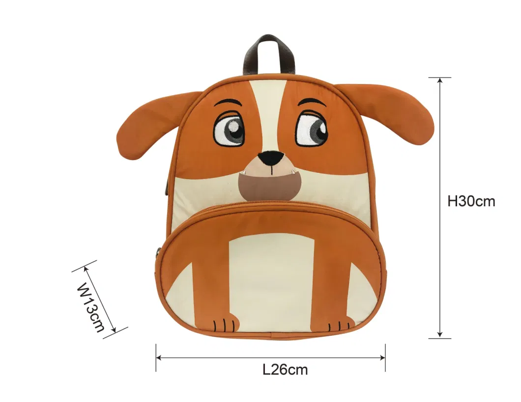 Students School Bag Kids Dog Style Travel Backpack with Padded Back &amp; Adjustable Strap