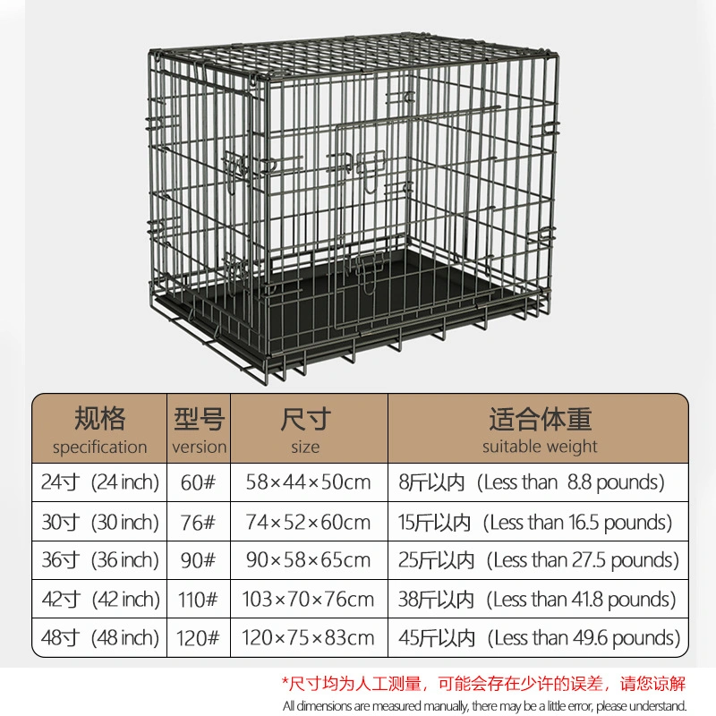 Foldable Dog House Durable Black Metal Iron Wire Pet Cage