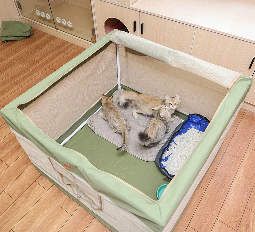 Foldable Portable Pet Enclosure Exercise for Large Dogs and Small Puppies Indoor, Outdoor Use Wbb19309