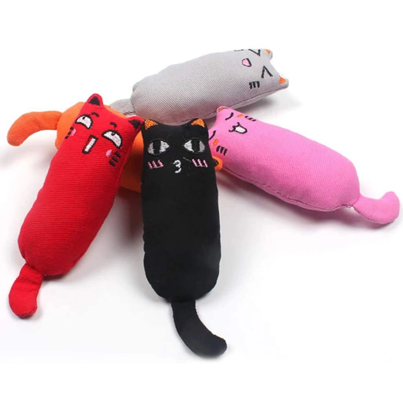 Cat Grinding Catnip Toys Funny Interactive Plush Cat Pet Kitten Chewing Toy Claws Thumb Bite Mint for Cats Teeth Toys