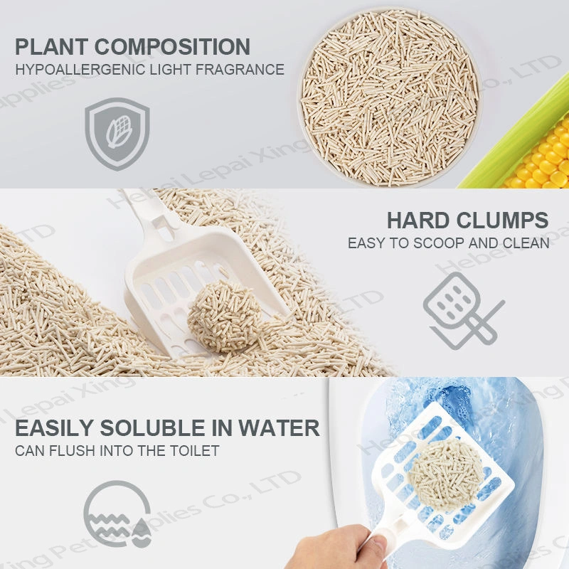 High Quality Dust Free Tofu Cat Litter Clump with Great Performance