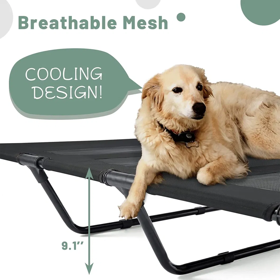 Outdoor Dog Bed for Large Dogs, Cooling Raised Dog Cot