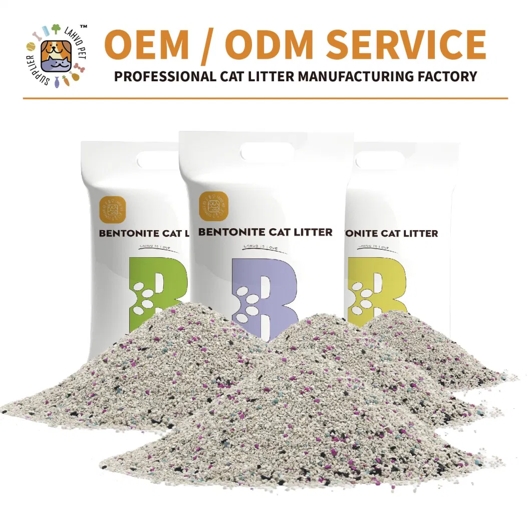 Supply High Quality Pet Products Cheap Price Strong Clumping E Fragrance Bentonite Cat Litter