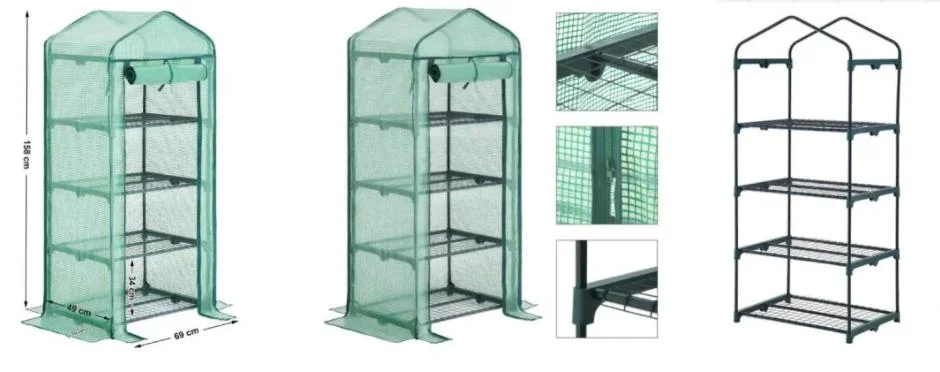4 Tier Mini Small Size Customized Indoor Garden Tunnel Greenhouse for Sale