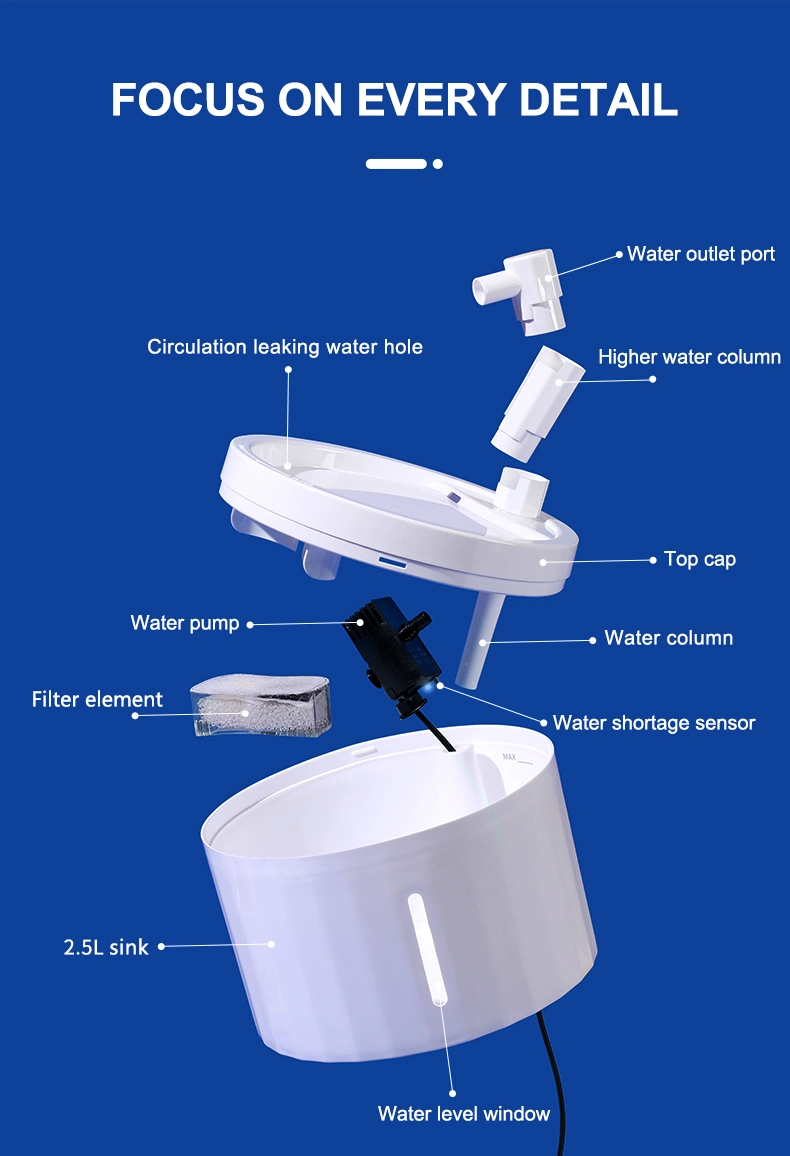 Automatic Cat Water Fountain Pet Drinking Water Dispenser with Filter