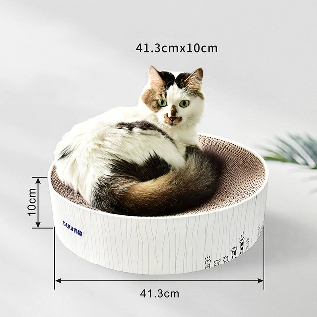 Round Corrugated Cat Atching Board Simple Cat Litter to Send Mint