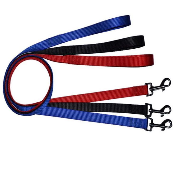 Wholesale Dog Harness Adjustable Pet Training Collar Pet Supply Christmas Products Nylon Polyester Coated Retractable Dog Training Lead Leather Rope Leash