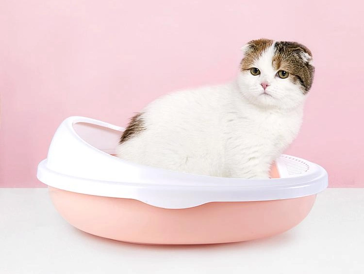 Wholesale Heightened Semi-Closed Cat Toilet Litter Box