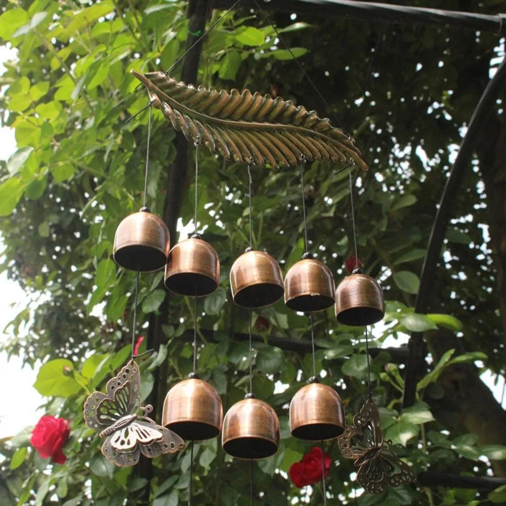 Decoration Lawn Yard Ornaments Butterfly Wind Chimes for Outdoor Bl22208