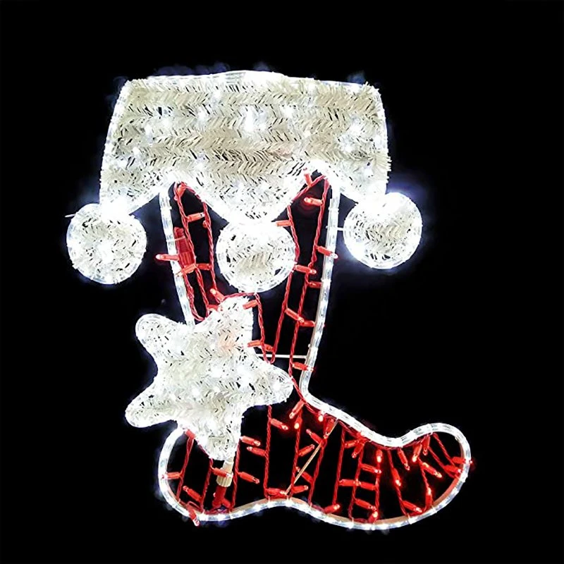 Outdoor Christmas 2D LED Ball Motif Light Holiday Illuminated Hanging Ornaments