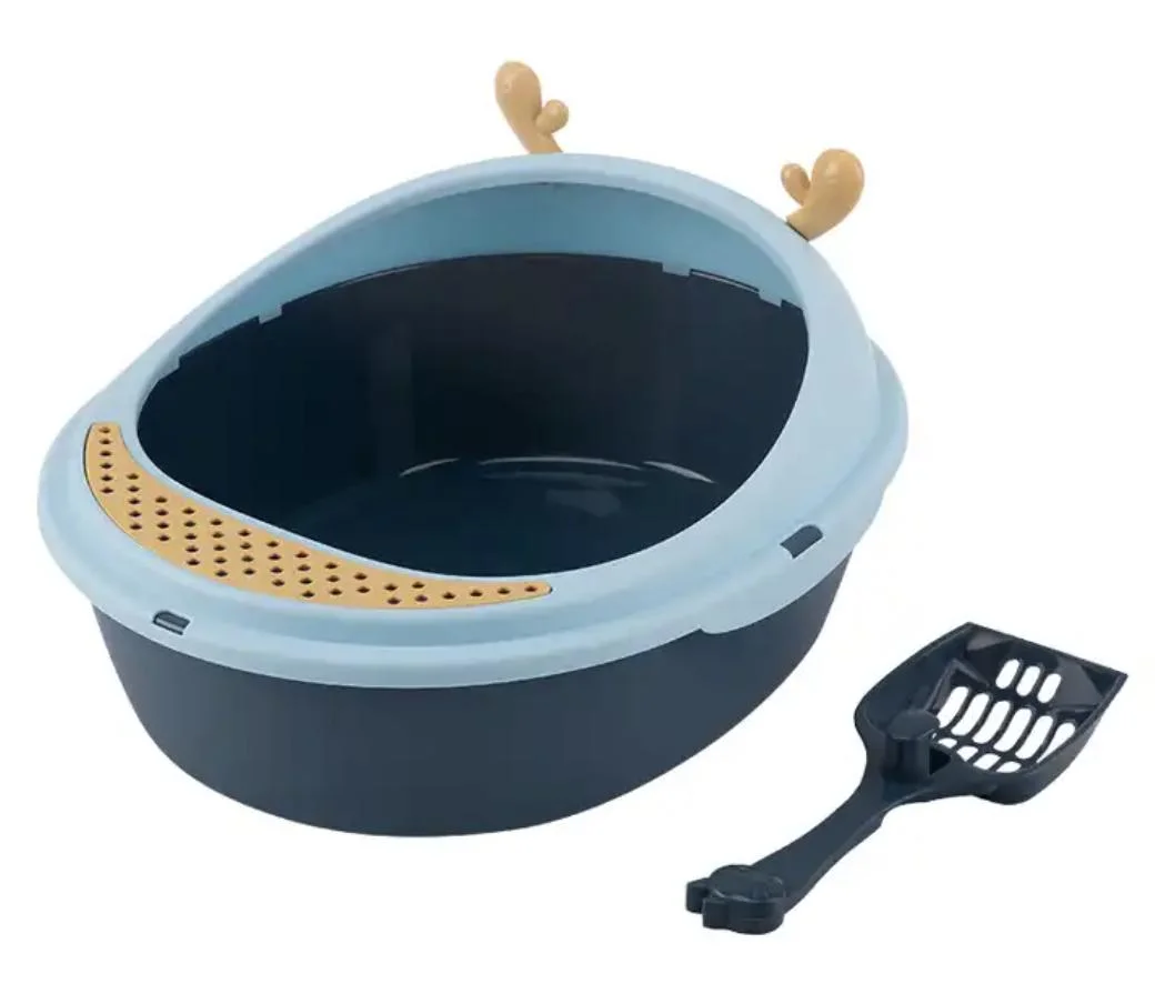 Factory Supply Discount Price Easy to Clean Semi-Closed Cat Litter Box