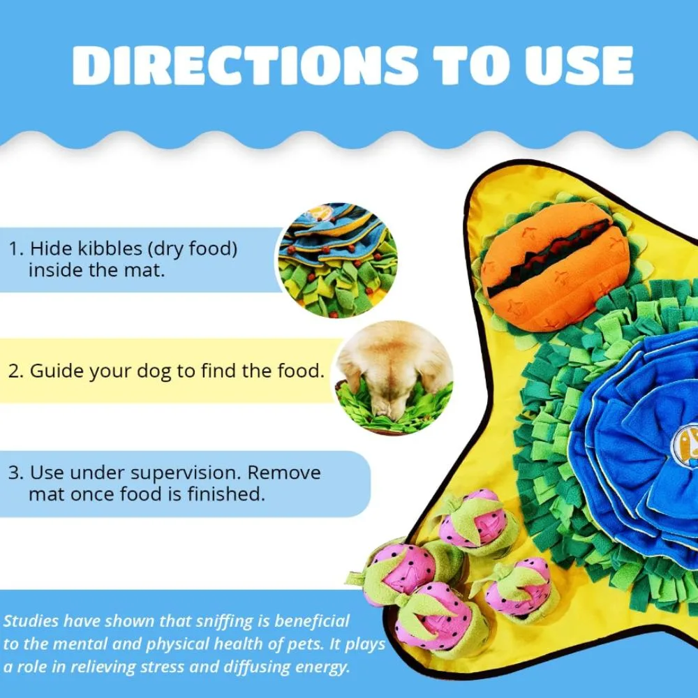 DIY Snuffle Mat Pet Dog Feeding Mat Encourages Natural Foraging Skills