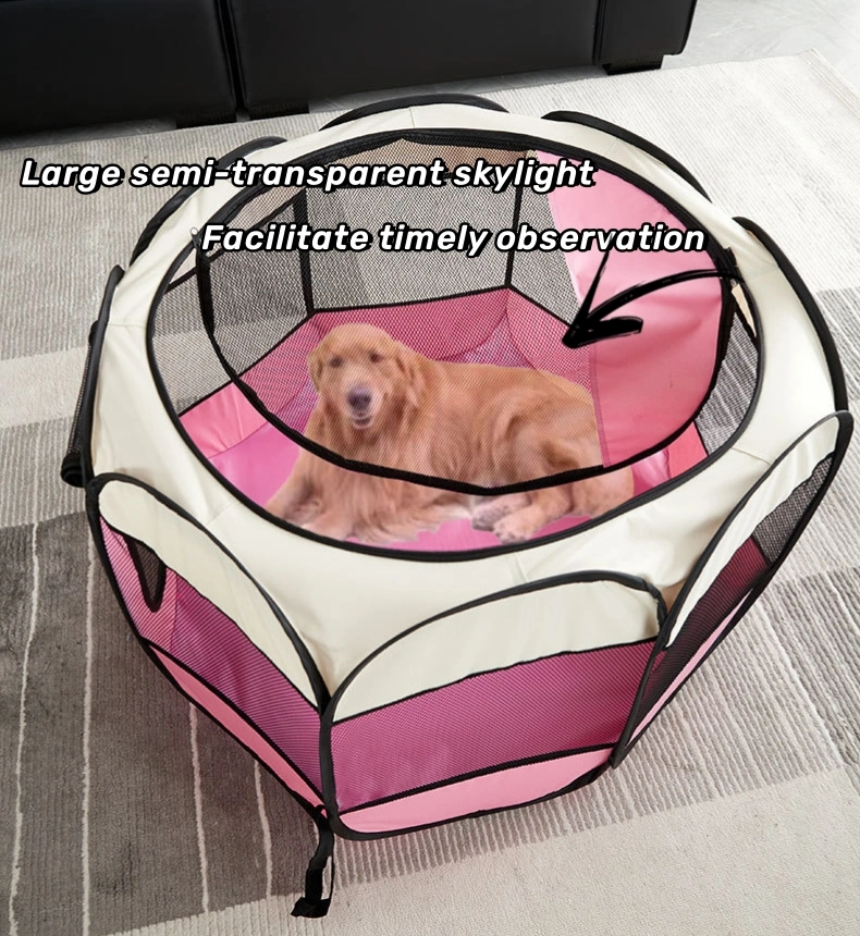 Foldable Pet Windproof Octagonal Cat Cage for Maternity Cat