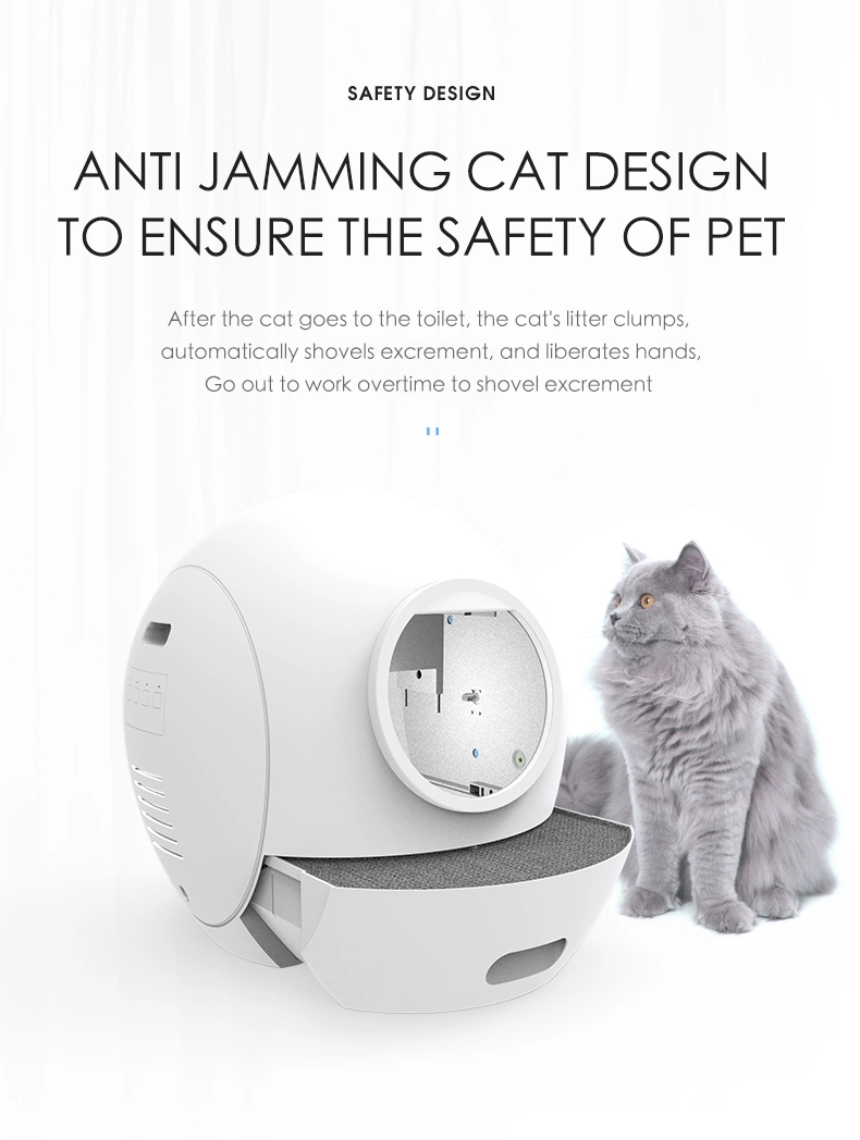 Multi Intelligent Function Smart WiFi Control APP Phone Remote Cat Litter Tray Box Automatic Cleaning Health Monitoring Cat Toilet Quiet Work Cat Litter Box