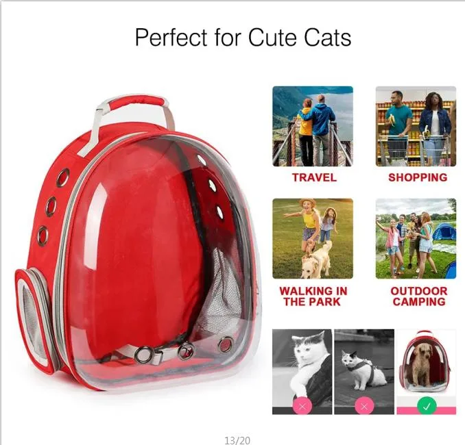 Custom Color Logo Foldable Portable Soft Pet Carrier Dog Cat Travel Bag Backpack