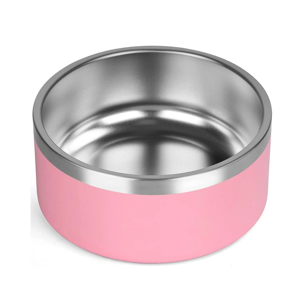 304 Stainless Steel Non-Slip Non-Skid Bottom Double Wall 40oz Cat Dog Bowl for Food Water