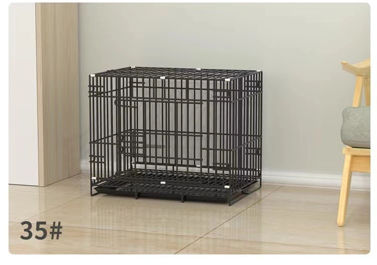 Dog Cage Folding Pet Cage Cat Cage Thick Wire Cage Rabbit Cage Medium and Small Dog with Toilet