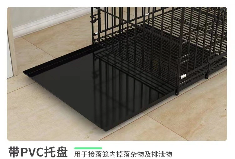 Dog Cage Folding Pet Cage Cat Cage Thick Wire Cage Rabbit Cage Medium and Small Dog with Toilet