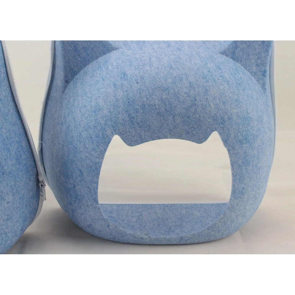 Blue Kitten Shape Pet Cage Donut Cat Tunnel Bed Pets House Amazon Hot Selling Cat Bed Visible Cat Cages for Outdoor Bag