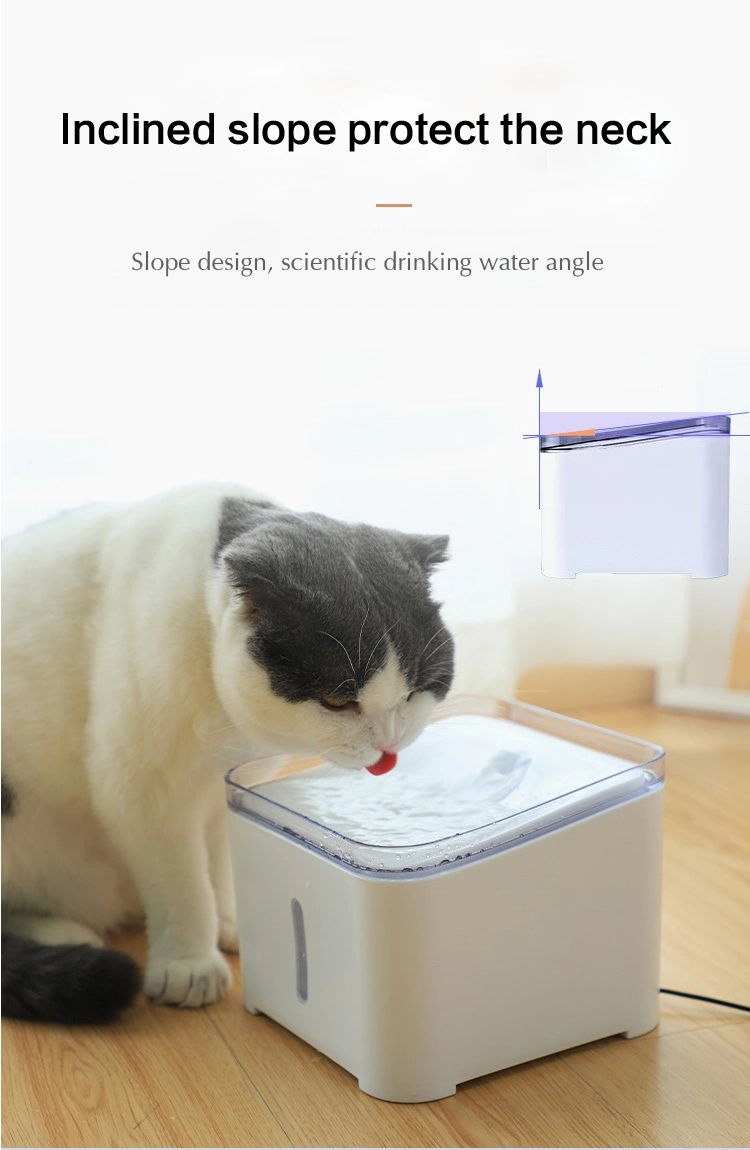 Intermittent Working or Continuous Work 2L Fountain Pet Dog Water Dispenser