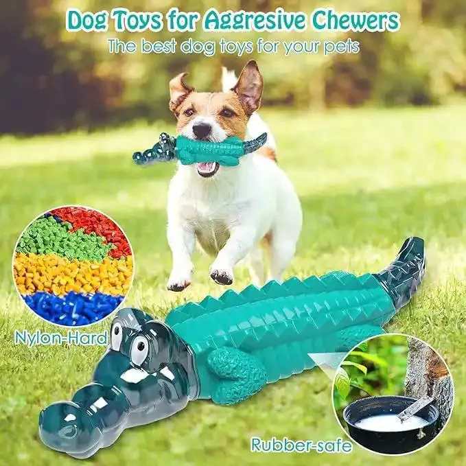 Pet Chew Toy for Dogs Durable Indestructible Chewing Crocodile Tough Dog Toys