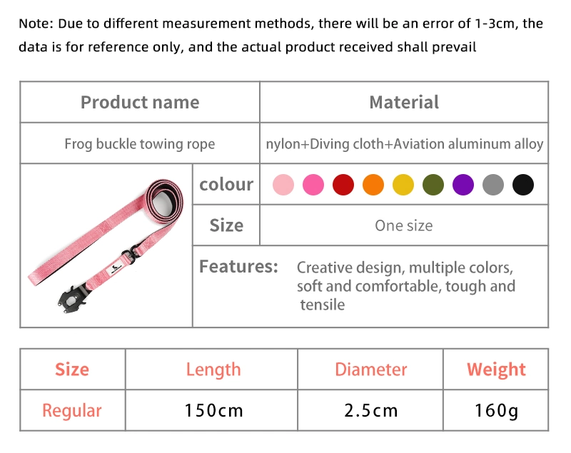 Petisland Wholesale Pet Accessories Customized Colors Durable Nylon Dog Leads Soft Frog Clip Dog Leash