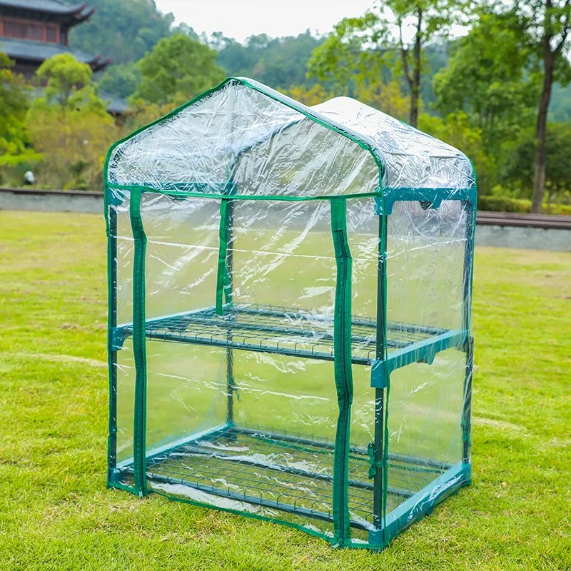 2 Tiers Portable Garden Greenhouse Indoor Outdoor PVC Cover Garden Mini Greenhouse