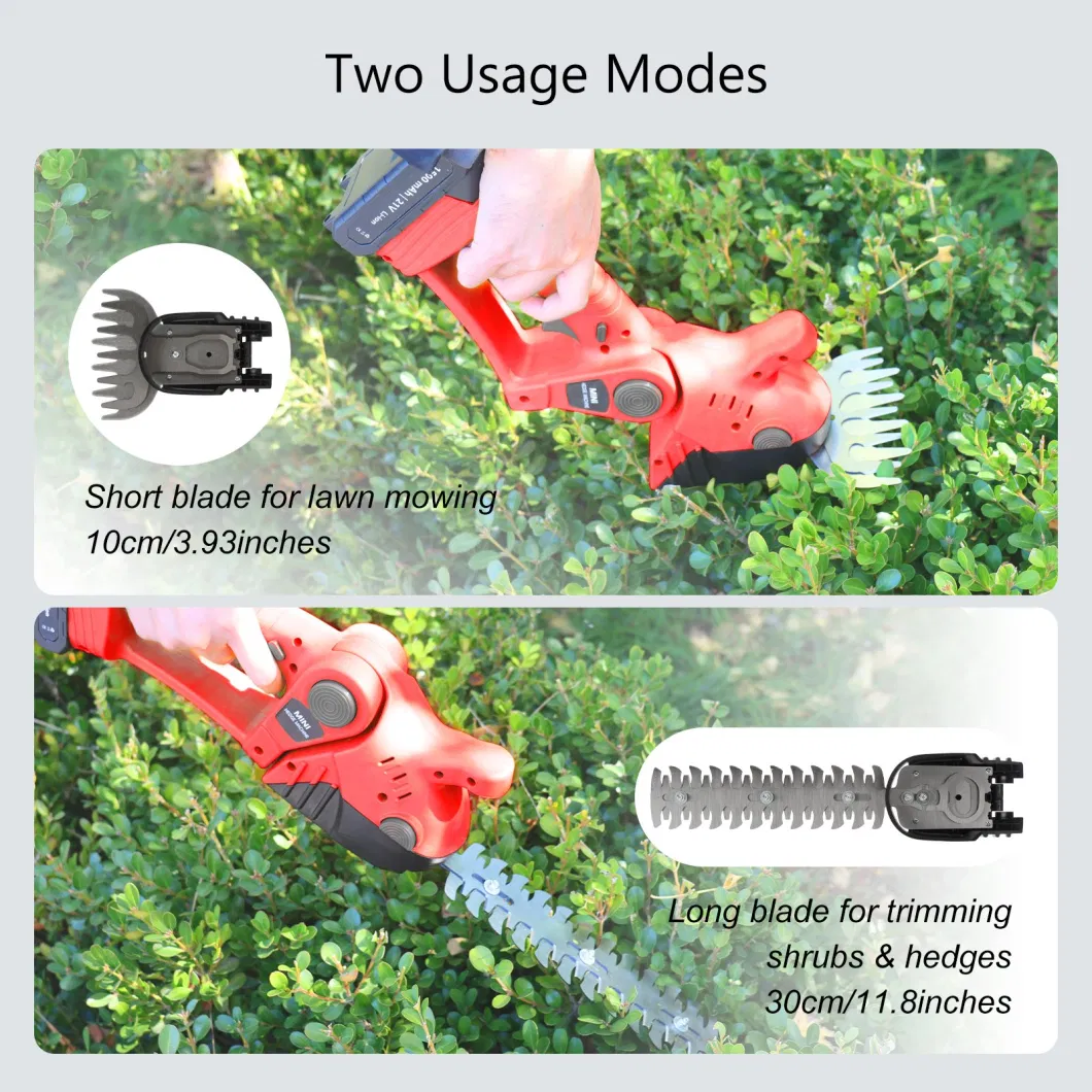 China Mini Tea Leaf Hedge Trimmer with Accessories 20V Lithium Battery Powered Hedge Scissors Digger Trimmer for Sale