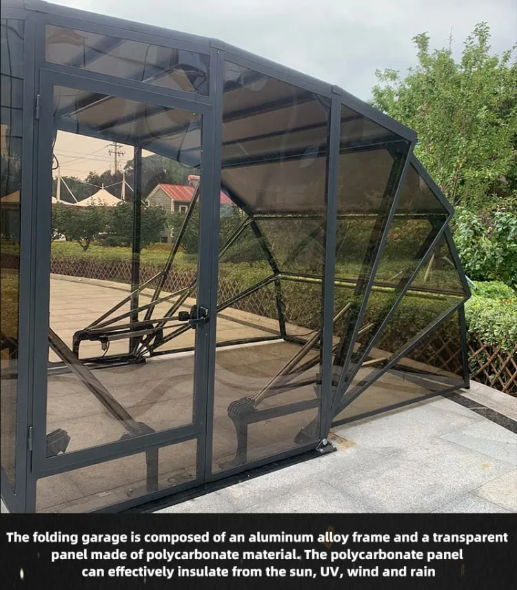 New Design Outdoor Waterproof Steel Frame Foldable Car Shelter Ten Carport Shed with Factory Price Aluminium