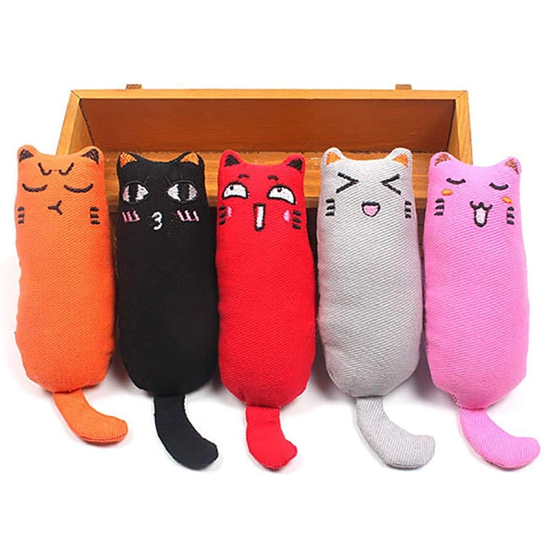 Cat Grinding Catnip Toys Funny Interactive Plush Cat Pet Kitten Chewing Toy Claws Thumb Bite Mint for Cats Teeth Toys