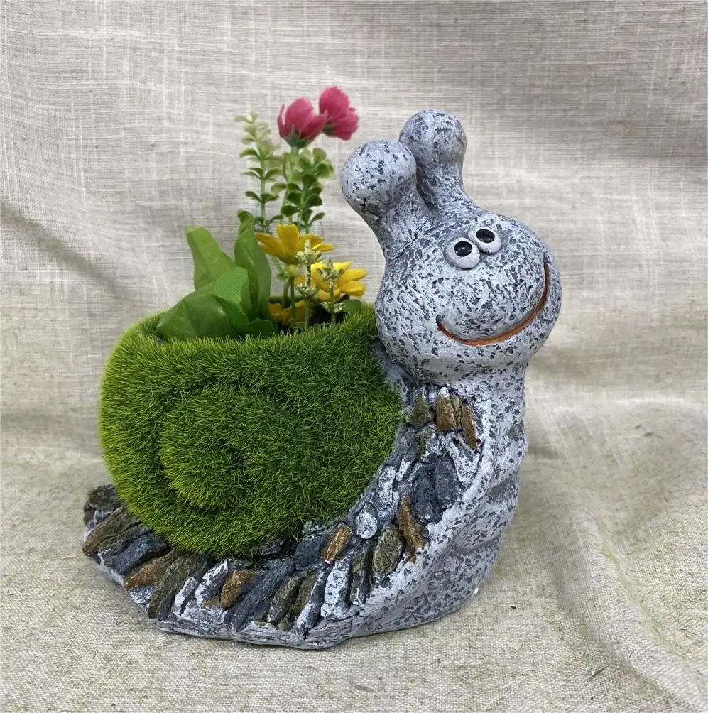 Wholesale Hands Made Stoneware Pottery Flocked Cute Animal Frog Garden Flower Pot Planter for Plant Arrangement Decoration