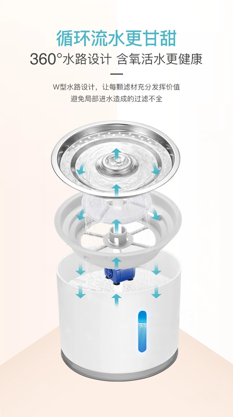 Pet Water Feeder LED Automatic Cat Water Fountain Dog Bowl Carbon Filter Pet Drinking Dispenser