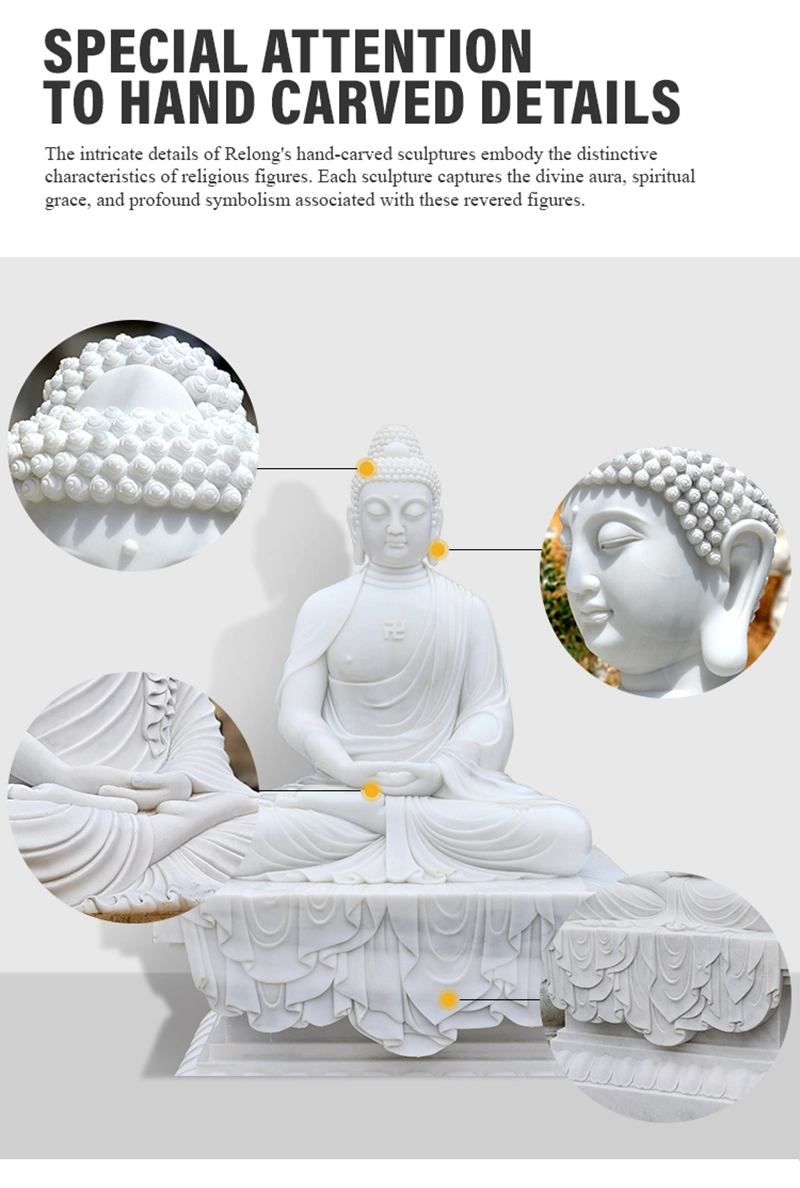 Large Outdoor White Marble Laughing Buddha Statue