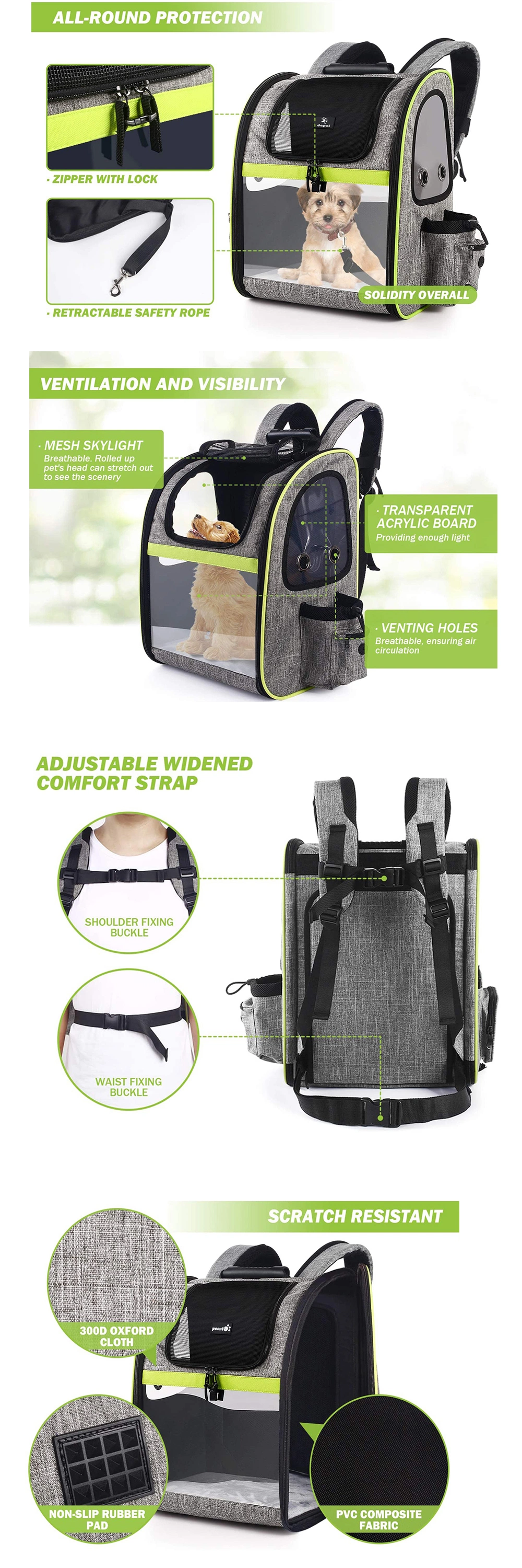 Pet Carrier Backpack, Dog Carrier Backpack, Expandable with Breathable Mesh for Small Dogs Cats Puppies, Pet Backpack Bag for Hiking Travel Camping Outdoor Hold