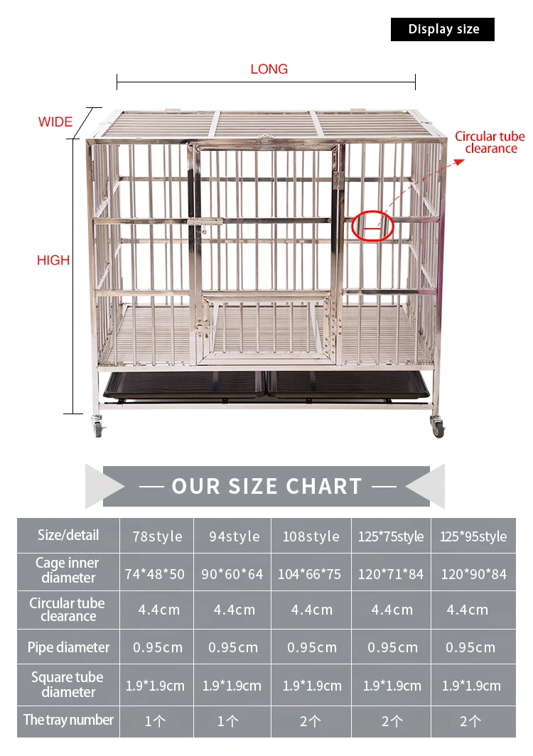 Wholesale Black Metal Pet Dog Crate Durable Outdoor Large Folding Pet Dog Cage