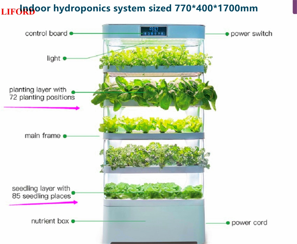 Indoor Garden Hydroponics Grow Systems/Soilless Cultivation with LED Light