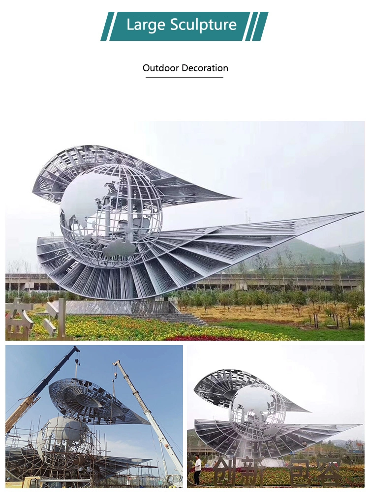 Custom Size Stainless Steel Art Sculptures Modern Metal Garden Ornaments for Decoration