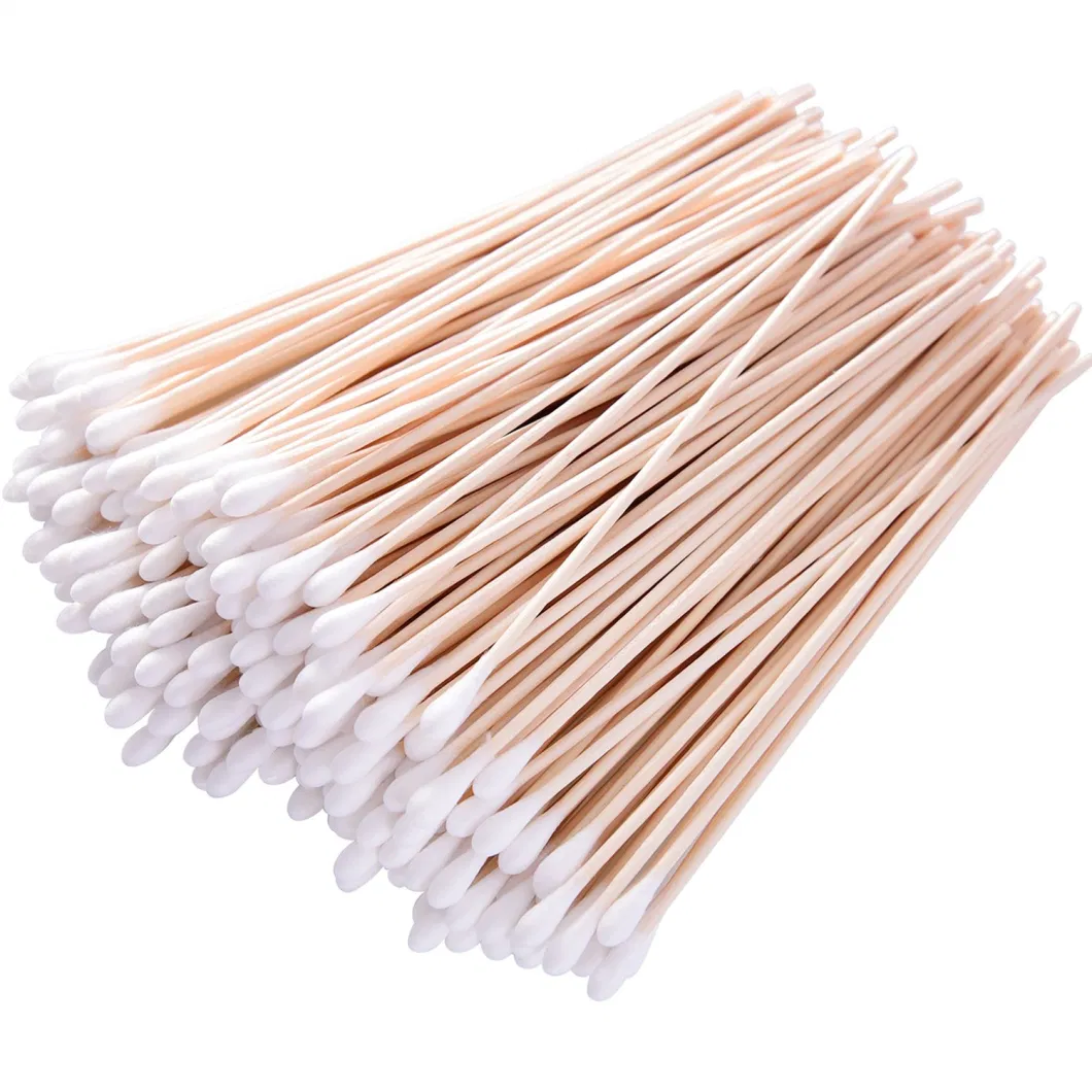 Bamboo Cotton Sticks 200 CT 100% Cotton Double-Tipped Makeup Personal Baby Pet Care Cotton Swab