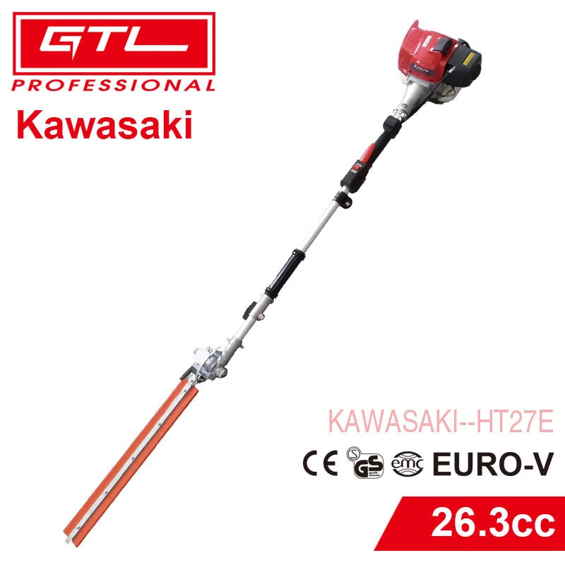 26.3cc Gasoline Powered Garden Tools Pole Hedge Trimmer with Kawasaki Engine Tj27 (HT27E)