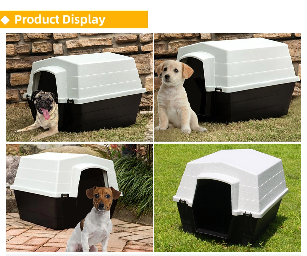 Heavy Duty Durable Extra Plastic Dog House Portable Outdoor Rainproof Plastic Dog Kennel