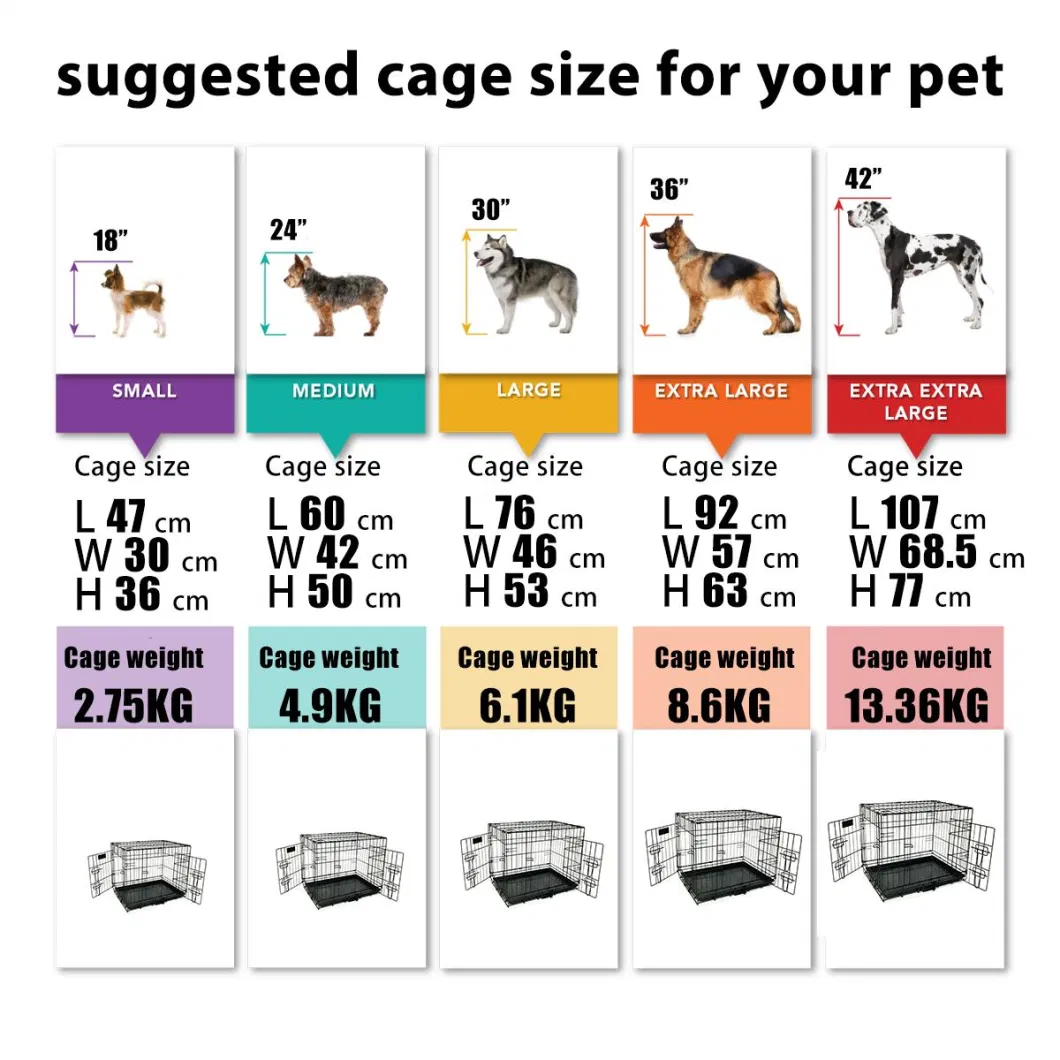 Durable Metal Material Pet Cage Outdoor Easy Cleaning Dog Cage Pet Cages